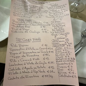Vini e Vecchi Sapori - Menu - Tuscan Near Me - Florence, FI
