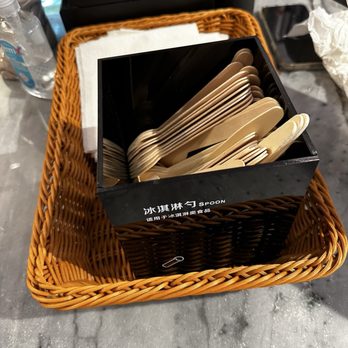 Alma Dessert - Compostable spoons- great for the environment!! - Bubble Tea Near Me - Sunnyvale, California Alma Dessert - Compostable spoons- great for the environment!! - Bubble Tea Near Me - Sunnyvale, California
