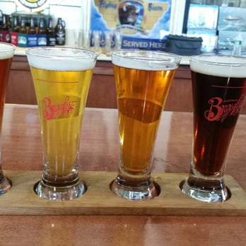 Flying Bison Brewing - Blackbird,barrel roll bock,down by the river,bisonator - Breweries Near Me - Buffalo, New York
