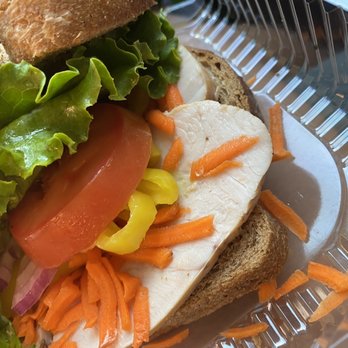 Juice Adventure - 1 slice of turkey and chunks of tomato - Juice Bars & Smoothies Near Me - Chula Vista, California