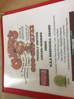 Menu photo 6 Crabby's Mays Landing, NJ Menu photo 6 Crabby's Mays Landing, NJ
