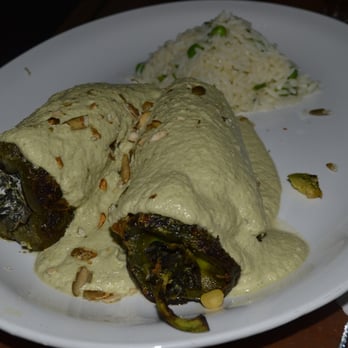 Hugo's - My friend's vegetarian chiles rellenos. - Mexican Near Me - Houston, Texas