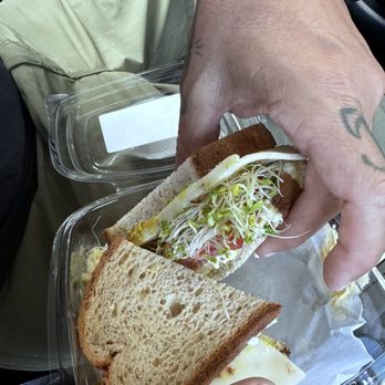 Mana Foods - Egg salad Sammy w sprouts - Health Markets Near Me - Paia, Hawaii Mana Foods - Egg salad Sammy w sprouts - Health Markets Near Me - Paia, Hawaii
