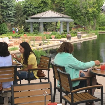 Hive Garden Bistro - Seating area looking over the Monet pool - American Near Me - Denver, Colorado Hive Garden Bistro - Seating area looking over the Monet pool - American Near Me - Denver, Colorado