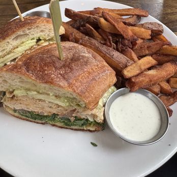13th Street Pub & Grill - Turkey Brie sandwich with hand-cut tallow fries. - Bars Near Me - Boise, Idaho 13th Street Pub & Grill - Turkey Brie sandwich with hand-cut tallow fries. - Bars Near Me - Boise, Idaho