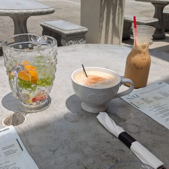Sage Social Eatery - Patio Area ft. Hot and Iced Horchata Latte - Latin American Near Me - Covina, California Sage Social Eatery - Patio Area ft. Hot and Iced Horchata Latte - Latin American Near Me - Covina, California