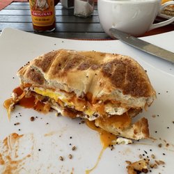 Cruzan Beach Club - Bagel Sandwich- sorry forgot to take the pic early