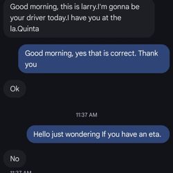SAS Transportation - Text communication