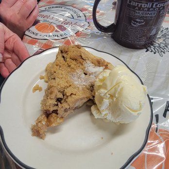 Carroll County Airport Restaurant - Dutch Apple with vanilla ice cream - Breakfast & Brunch Near Me - Carrollton, Ohio Carroll County Airport Restaurant - Dutch Apple with vanilla ice cream - Breakfast & Brunch Near Me - Carrollton, Ohio