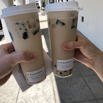 Seven Bubble Tea - Seven Milk Tea, 50% sugar level, full ice level - Bubble Tea Near Me - Daytona Beach, Florida