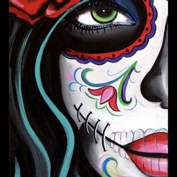Tattooagogo - This Photo inspired color, lips, filled in eyes and nose and only s few scroll designs. - Tattoo Near Me - New Orleans, Louisiana Tattooagogo - This Photo inspired color, lips, filled in eyes and nose and only s few scroll designs. - Tattoo Near Me - New Orleans, Louisiana