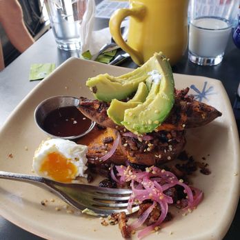Snooze, an A.M. Eatery - Sweet potato bacon smash up.  Wow! - Breakfast & Brunch Near Me - Centennial, Colorado