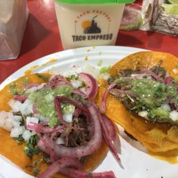 Two birria tacos. Consume sold separately. Two birria tacos. Consume sold separately.