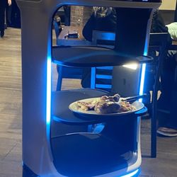 White Wolf Steakhouse - The delivery robot.