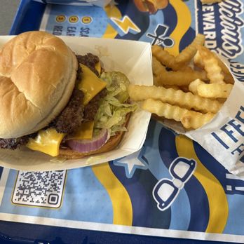 Culver's - Double cheese butter burger with fries. - Fast Food Near Me - Lincolnshire, Illinois