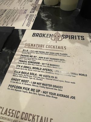 Menu photo 1 Broken Spirits-Anaheim Anaheim, CA