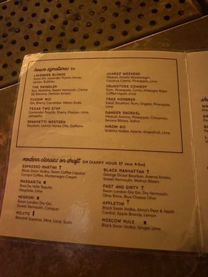 Menu photo 2 Swan Bar San Diego, CA