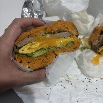 B Bagels - Spicy señorita on jalapeño everything - Bagels Near Me - Jersey City, New Jersey B Bagels - Spicy señorita on jalapeño everything - Bagels Near Me - Jersey City, New Jersey