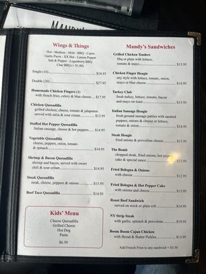 Menu photo 3 Mandy's Cafe Buffalo, NY