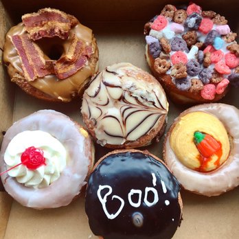 Montclair Bread Company - From Halloween 2016. Maple bacon, Nutella spiderweb, spooky cereals, tres leches, "boo"ston scream (Boston cream) and pumpkin! - Bakeries Near Me - Montclair, New Jersey Montclair Bread Company - From Halloween 2016. Maple bacon, Nutella spiderweb, spooky cereals, tres leches, "boo"ston scream (Boston cream) and pumpkin! - Bakeries Near Me - Montclair, New Jersey