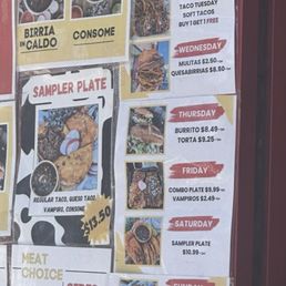 Menu specials