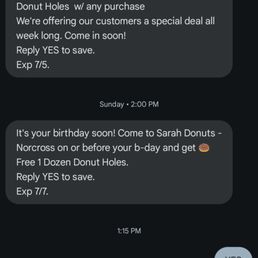 Thread of coupons I get. Note it just says free and is different from the weekly special. Thread of coupons I get. Note it just says free and is different from the weekly special.