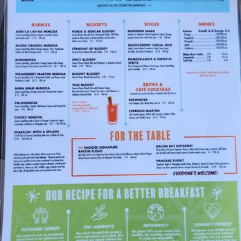 Snooze, an A.M. Eatery - Menu - Breakfast & Brunch Near Me - Tucson, Arizona