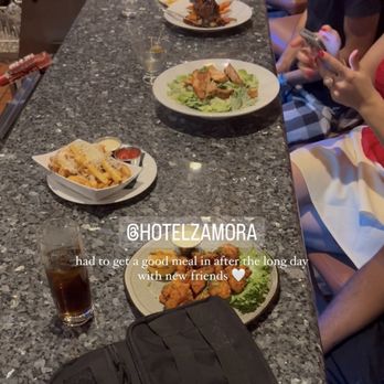 The Hotel Zamora - Grouper Bites + Truffle Fries, Chicken Cesar Salad, & Filet Mignon - Hotels Near Me - St. Pete Beach, Florida