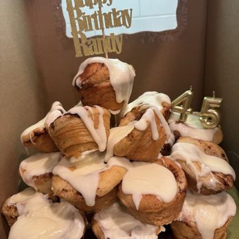 JoJo’s Sweet Shack - Cinnamon Birthday Tower! They were delicious!! - Desserts Near Me - Glendora, California JoJo’s Sweet Shack - Cinnamon Birthday Tower! They were delicious!! - Desserts Near Me - Glendora, California