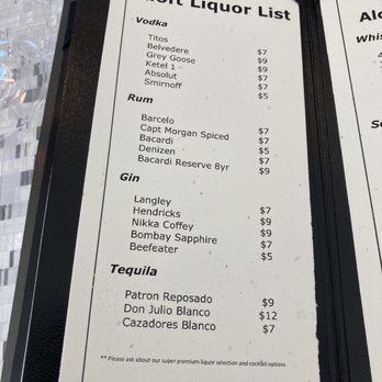 W XYZ Bar - Menu - Cocktail Bars Near Me - Sunnyvale, California W XYZ Bar - Menu - Cocktail Bars Near Me - Sunnyvale, California