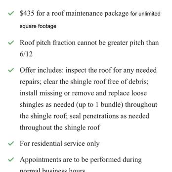 German Roofing - Details of the package I purchased and half not completed. Apparently they don't read their own contracts - Roofing Near Me - Mesa, Arizona