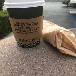 Hot coffee on a cold morning.