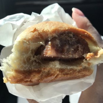 Czech Stop - Inside the Sausage kolache - Bakeries Near Me - West, Texas