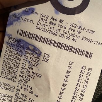 Target - Excuse the hand sanitizer that turned the receipt blue. Not bad for just going in the store for two items - Department Stores Near Me - Washington, DC, District of Columbia Target - Excuse the hand sanitizer that turned the receipt blue. Not bad for just going in the store for two items - Department Stores Near Me - Washington, DC, District of Columbia