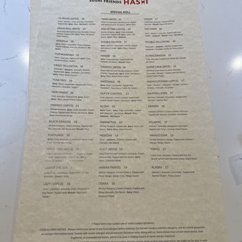 Sushifriends Hashi - Specialty rolls - Sushi Bars Near Me - Fairfax, Virginia Sushifriends Hashi - Specialty rolls - Sushi Bars Near Me - Fairfax, Virginia