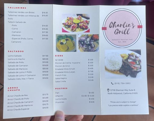 Menu photo 4 Charlie's Grill North Hollywood, CA