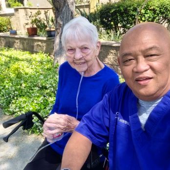 Your Home Care - Tony and Janet enjoying a walk in the park. - Personal Care Services Near Me - Laguna Woods, California Your Home Care - Tony and Janet enjoying a walk in the park. - Personal Care Services Near Me - Laguna Woods, California