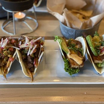 Taqueria 27 - three tacos on a plate - Tacos Near Me - Murray, Utah