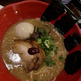 JINYA Ramen Bar - Woodlands - Tonkotsu Spicy Ramen + seasoned egg, nori, tofu - Ramen Near Me - Spring, Texas