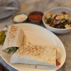 Zaytinya - Chicken wrap with complimentary side salad