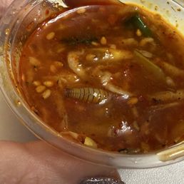 There were insect larvae in the bossam sauce. There were insect larvae in the bossam sauce.