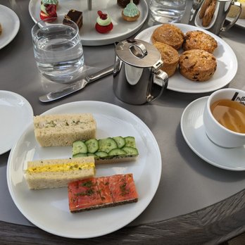 Knife Pleat - Salmon sandwich and raspberries tea! Yummy - French Near Me - Costa Mesa, California Knife Pleat - Salmon sandwich and raspberries tea! Yummy - French Near Me - Costa Mesa, California