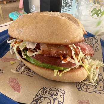 Nixta Taqueria - Weekly special - tomato sandwich with bacon added, conmadre bread - Mexican Near Me - Austin, Texas Nixta Taqueria - Weekly special - tomato sandwich with bacon added, conmadre bread - Mexican Near Me - Austin, Texas