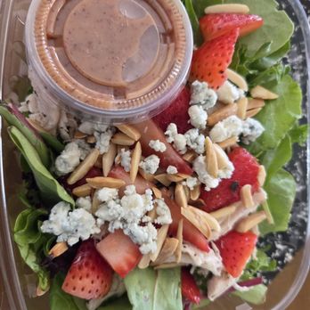 Elite Experience: Sunny Side Kitchen - Strawberry chicken salad 5/5 Dressing was amazing Salad was fresh Love blue cheese crumbles And the crunchies sends it over the top! - Yelp Events Near Me - Escondido, California Elite Experience: Sunny Side Kitchen - Strawberry chicken salad 5/5 Dressing was amazing Salad was fresh Love blue cheese crumbles And the crunchies sends it over the top! - Yelp Events Near Me - Escondido, California