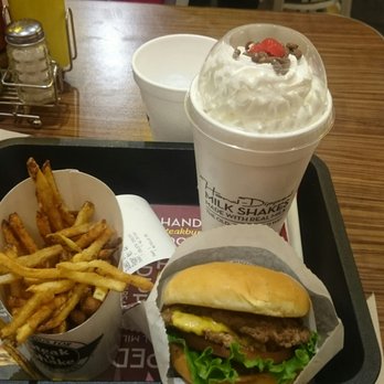 Steak ’n Shake - Original double cheese steakburger, fries and Nutella milkshake - Burgers Near Me - San Antonio, Texas Steak ’n Shake - Original double cheese steakburger, fries and Nutella milkshake - Burgers Near Me - San Antonio, Texas