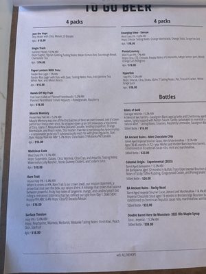 Menu photo 4 Cerebral Brewing Denver, CO