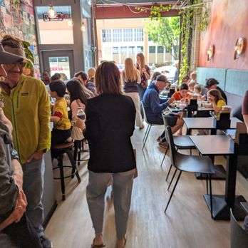 Love & Hominy - Crowded Seating Area - Tacos Near Me - Hood River, Oregon