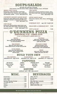 Menu photo 4 O'Dunken's Draught House Twin Falls, ID Menu photo 4 O'Dunken's Draught House Twin Falls, ID