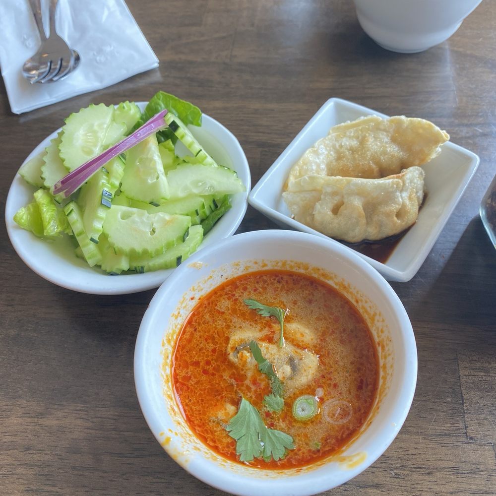 altThai - Excellent Panang Curry Soup (I want more), very refreshing cucumber salad in sweet vinegar & good fried dim sum - Thai Near Me - Arlington Heights, Illinois altThai - Excellent Panang Curry Soup (I want more), very refreshing cucumber salad in sweet vinegar & good fried dim sum - Thai Near Me - Arlington Heights, Illinois