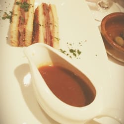 Casa Lisboa Portuguese Restaurant & Bar - Very filling but in love with this Oporto Francesinha sandwich with black truffle sauce!